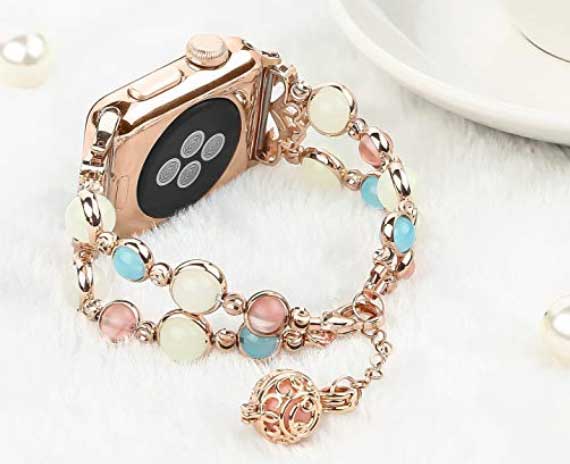 Bracelet de perles lumineuses pour Apple Watch