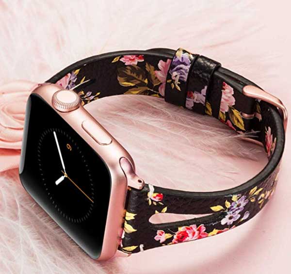 Bracelet Apple Watch Floral pour femme Wearlizer
