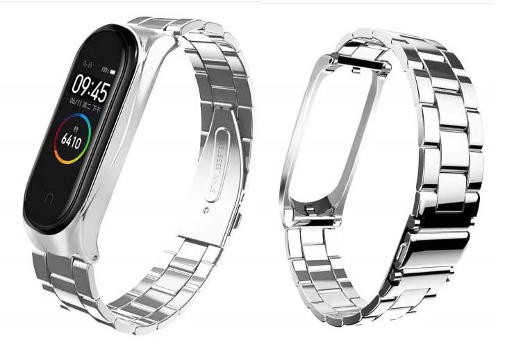 Meilleur bracelet en acier pour Mi Band 4 - Bracelet tendance en métal cool