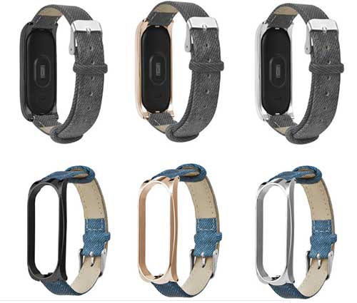 bracelet en cuir pour mi band 4