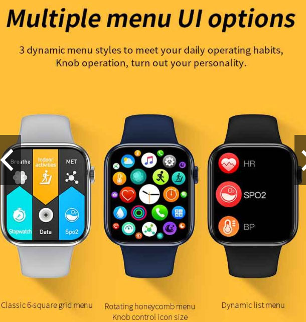 HW16 Smartwatch - Examen des fonctionnalités, affichage large, écran partagé