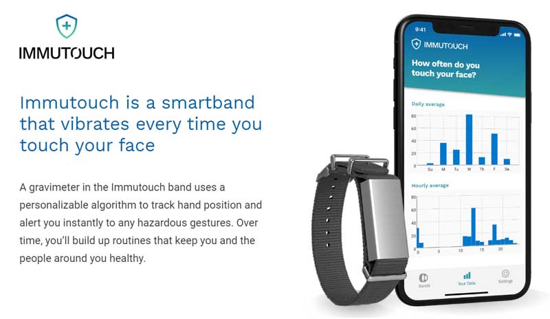 Immutouch Smartband - Portable pour combattre le virus Corona