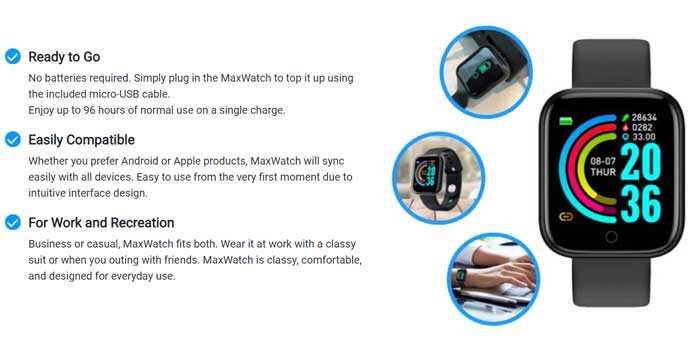 montre connectée maxwatch