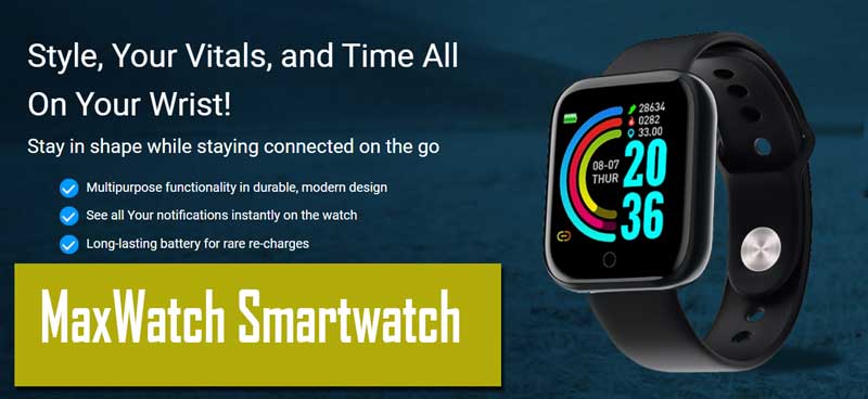 fonctionnalités de la montre connectée maxwatch
