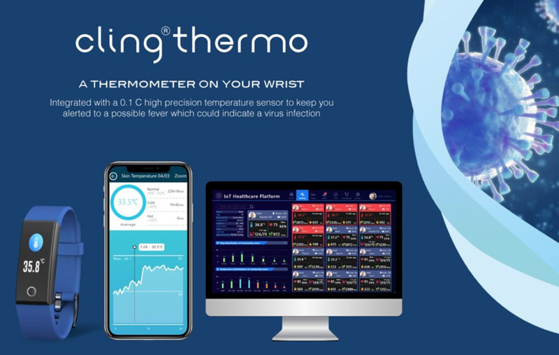 MedTech Smartwatch – Cling Thermo avec détection de température