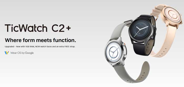 ticwatch c2+ montre connectée