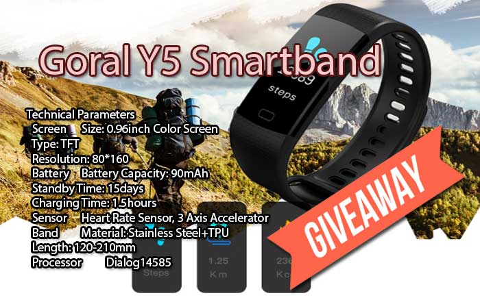 Young Series Smartband -Goral Y5 International Giveaway !