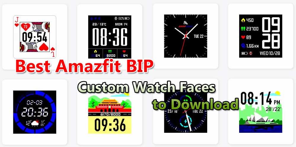 Meilleurs cadrans de montre personnalisés Amazfit BIP à télécharger