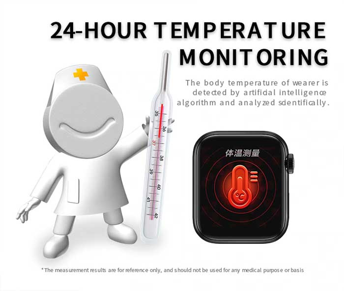 Montre connectée avec thermomètre