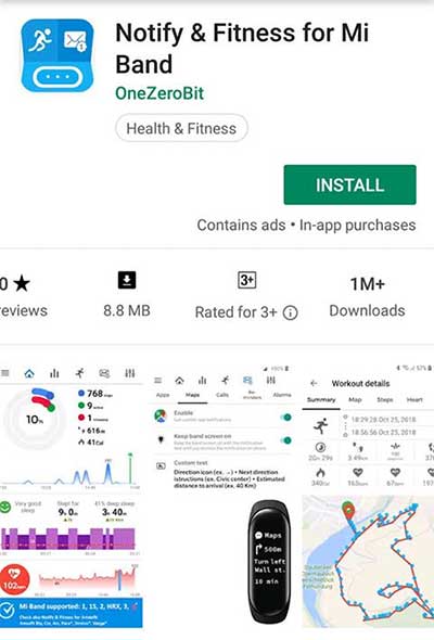 Télécharger des applications pour Xiaomi Mi Band 4