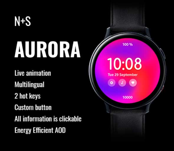 cadran de montre animé pour Galaxy Watch