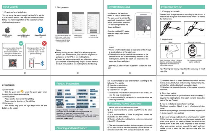 Manuel d'utilisation de la montre intelligente Lintelek-id205L