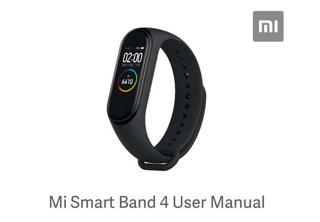 Manuel d'utilisation du Xiaomi Mi Band 4