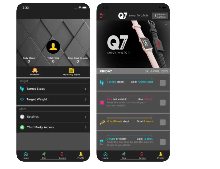 Application de montre connectée Q7 Sport