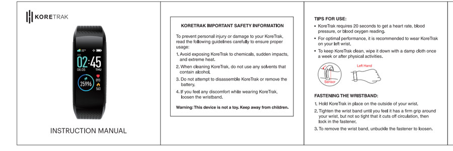Koretrak-smartwatch-manuel-utilisateur