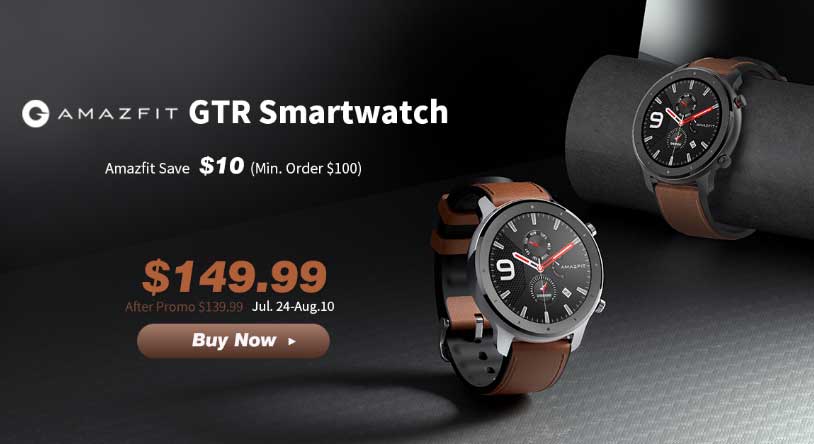 Vente de lancement mondial Amazfit GTR !