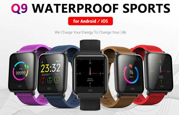 Montre connectée sport étanche Q9 – Code promo