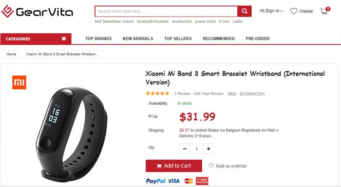 Version internationale de Xiaomi Mi Band 3 - Code promo : MIBAND3IV